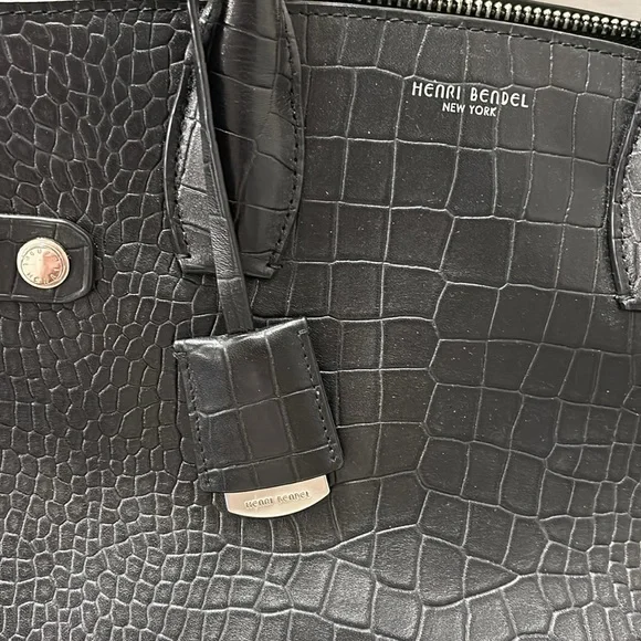 Henri Bendel Carlyle Satchel Croco/Suede - Picture 2 of 4